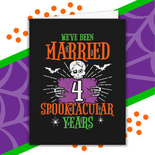 Carte Anniversaire du 4ème Mariage de Spooktacular d'Hal