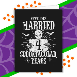 Carte Anniversaire du 4ème Mariage de Spooktacular d'Hal