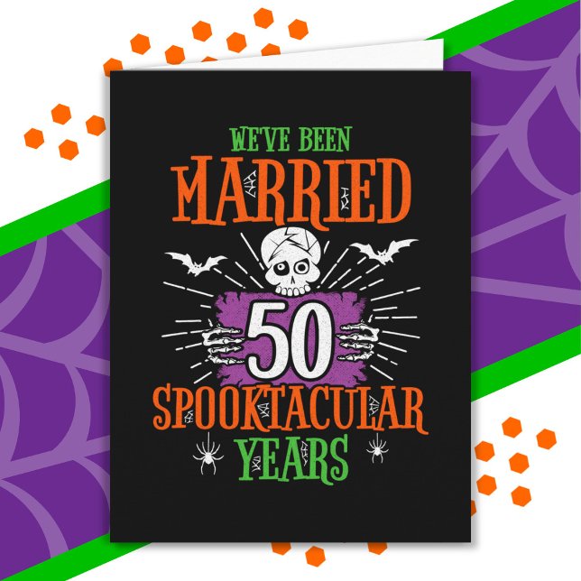 Carte Anniversaire du 50e Mariage de Spooktacular d'Hall (Créateur téléchargé)