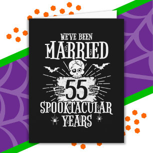 Carte Anniversaire du 55e Mariage de Spooktacular d'Hall
