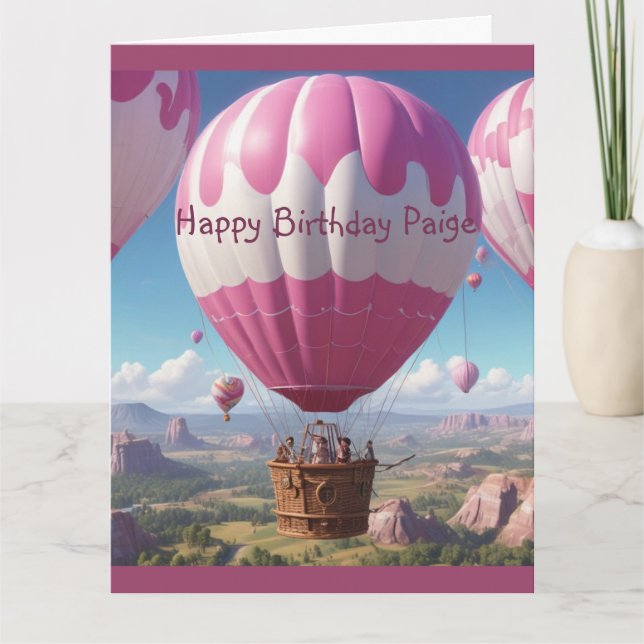 Carte Anniversaire du ballon à air chaud (Devant)