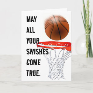 Carte Anniversaire du basket-ball personnalisé