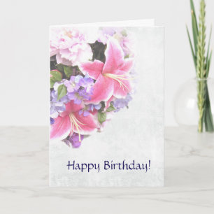 Carte Anniversaire du Bouquet floral