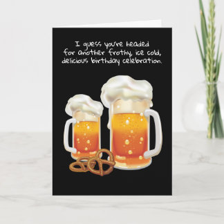 Carte Anniversaire du buveur d'après-midi de la bière Lo