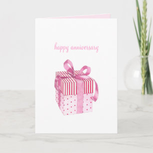 Carte Anniversaire du cadeau rose