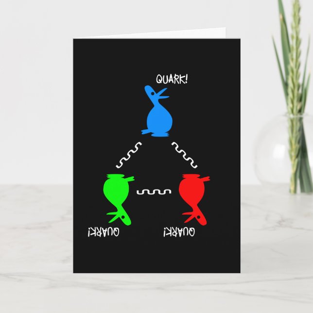Carte Anniversaire du canard Neutron Quark (Devant)