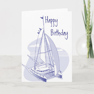 Carte Anniversaire du Catamaran