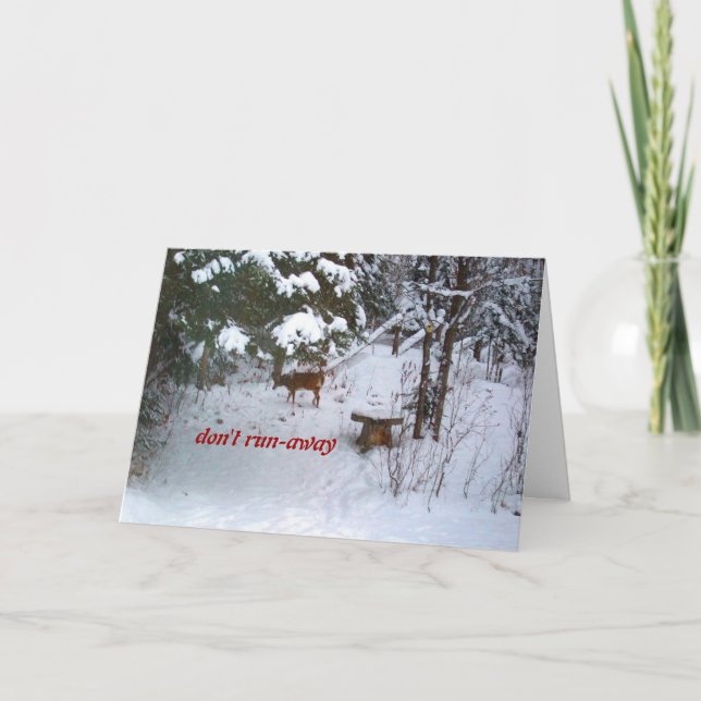 Carte Anniversaire du cerf (Devant)