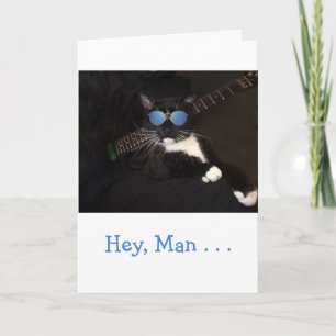 Carte Anniversaire du chat cool