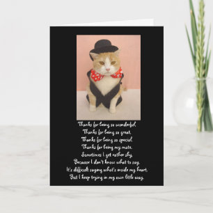 Carte Anniversaire du chat mignon