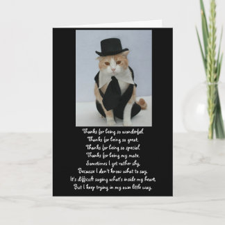Carte Anniversaire du chat mignon