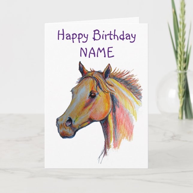 Carte Anniversaire du Chestnut Horse (Devant)