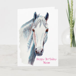 Carte Anniversaire du Cheval Blanc