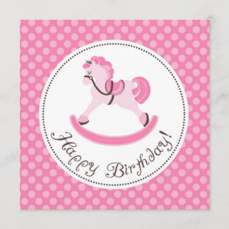 Carte Anniversaire du Cheval Rosé