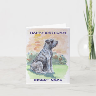 Carte Anniversaire du chien de Terrier mignon