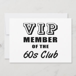 Carte Anniversaire du club des années 60