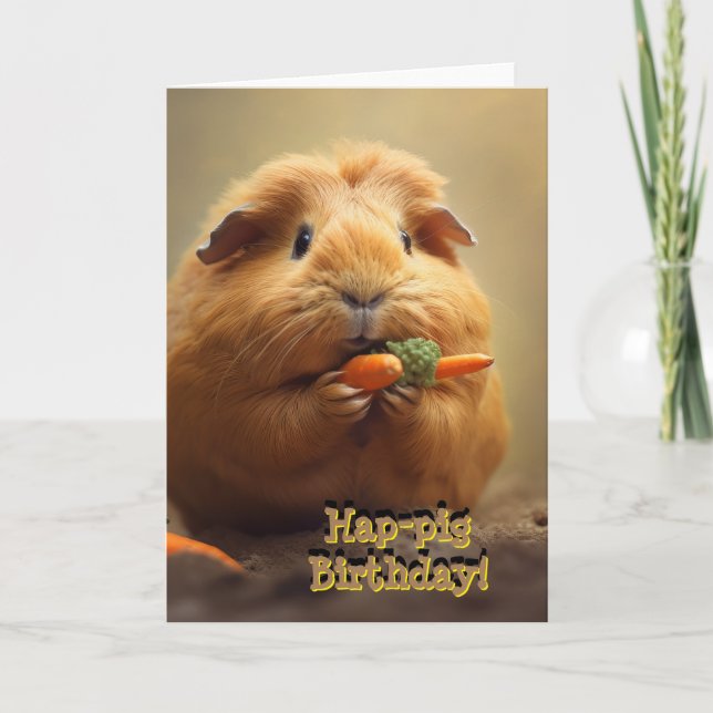 Carte Anniversaire du cochon de lait ! (Devant)