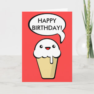 Carte Anniversaire du cône de glace
