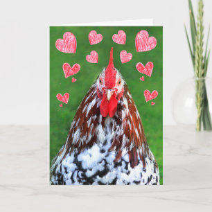 Carte Anniversaire du coq romantique Manly