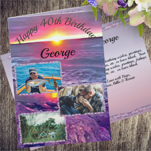 Carte Anniversaire du coucher du soleil de Malecon 0911