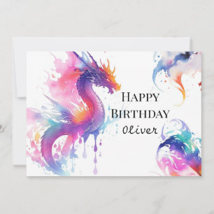 Carte Anniversaire du dragon sur mesure