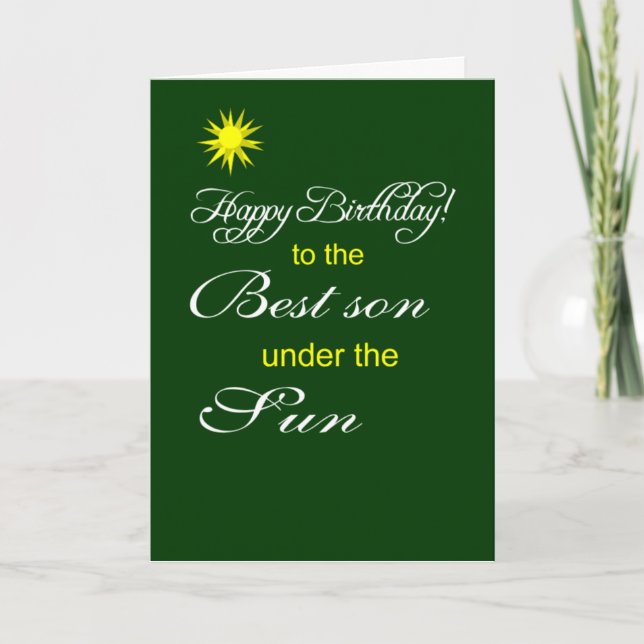 Carte anniversaire du fils (Devant)