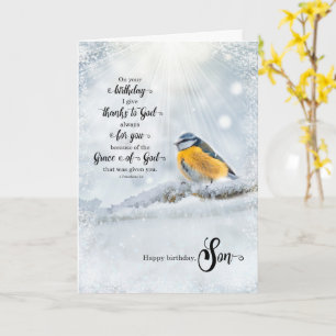 Carte Anniversaire du Fils 1 Corinthiens Verset Chrétien