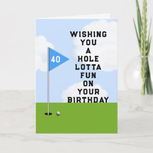 Carte Anniversaire du golf