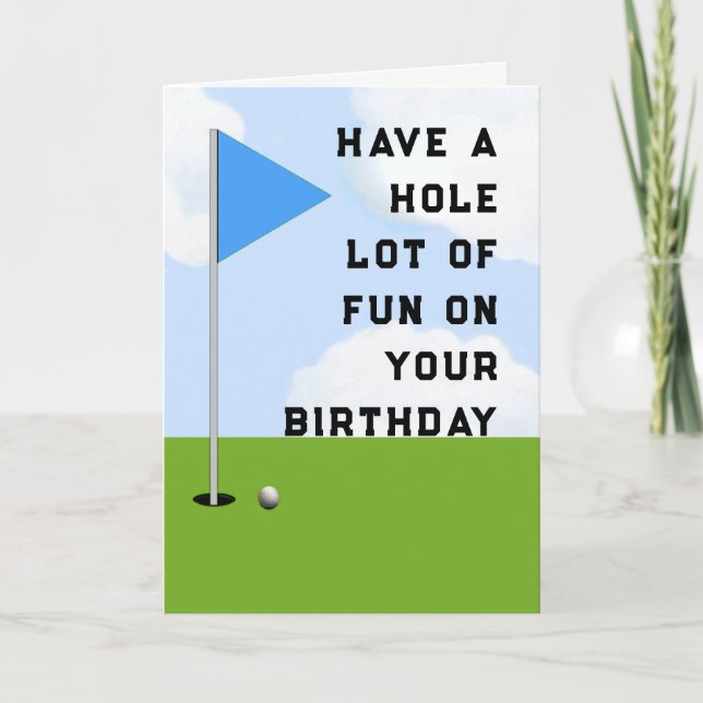 Carte Anniversaire du golf (Devant)