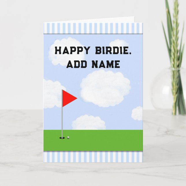 Carte Anniversaire du golf personnalisé (Devant)