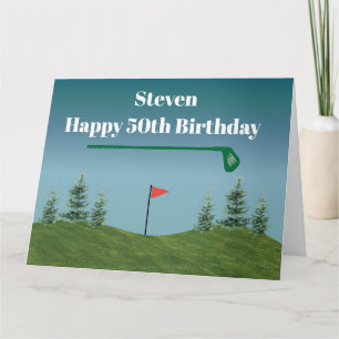 Carte Anniversaire du golf sur mesure