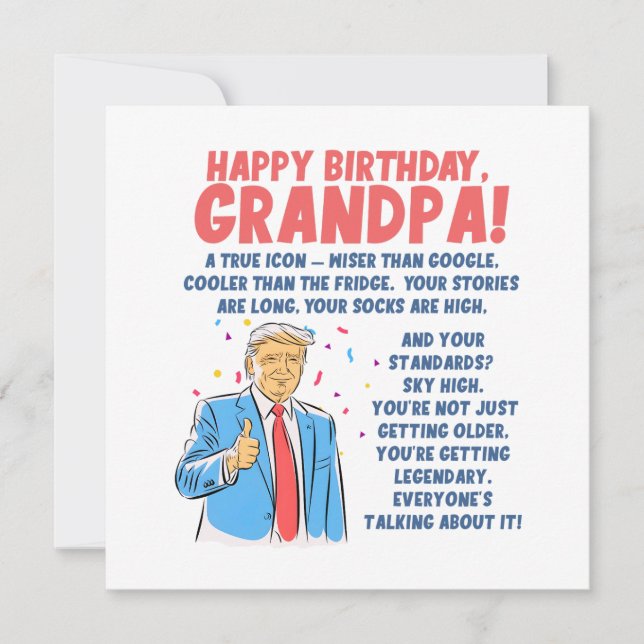 Carte Anniversaire du Grand-Père (Devant)