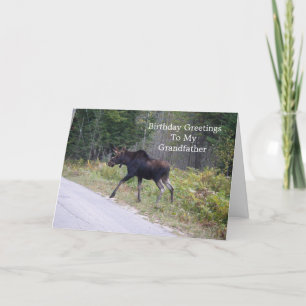 Carte Anniversaire du grand-père de la jeune orignal sur