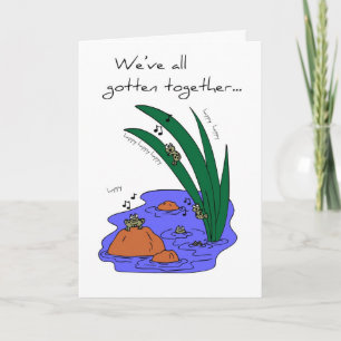 Carte Anniversaire du groupe, Grenouilles dans l'eau