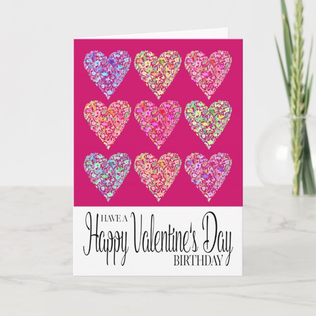 Carte Anniversaire du Heureuse Sainte-Valentin rempli de (Devant)