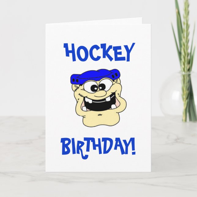 Carte Anniversaire du hockey (Devant)