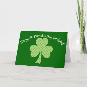Carte Anniversaire du Jour de la Saint Patrick Pois