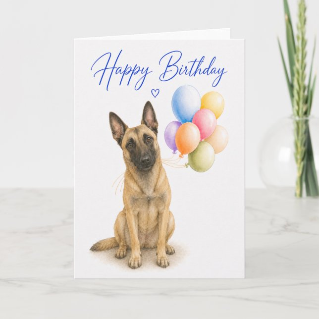 Carte Anniversaire du Malinois Belge (Devant)