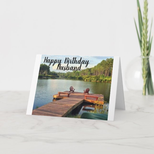 CARTE ANNIVERSAIRE DU MARI "ROMANTIQUE" ET "TRÈS AMOUREU (Devant)