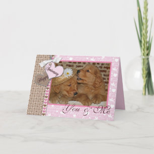 Carte Anniversaire du mariage Golden Retriever