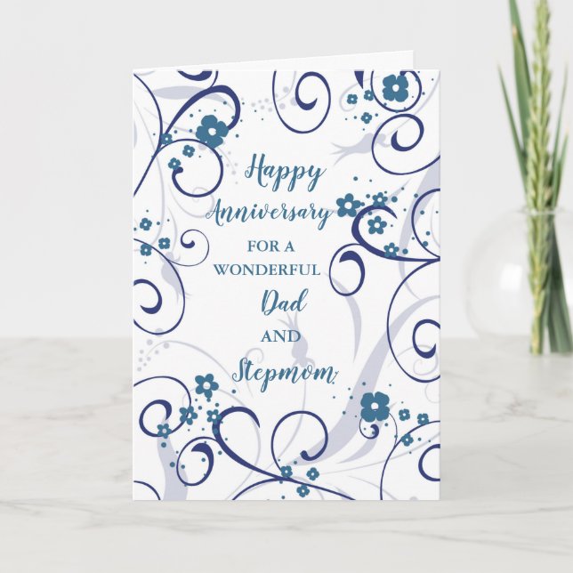 Carte Anniversaire du Mariage papa et StepMom (Devant)