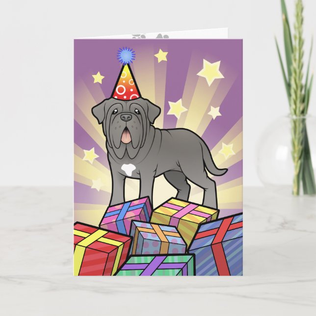 Carte Anniversaire du Mastiff napolitain (Devant)