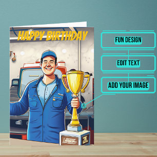Carte Anniversaire du meilleur mécanicien du monde