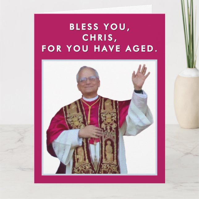 Carte Anniversaire du pape Léon (Devant)
