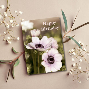 Carte Anniversaire du pavot floral