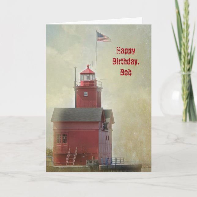 Carte Anniversaire du phare nautique (Devant)