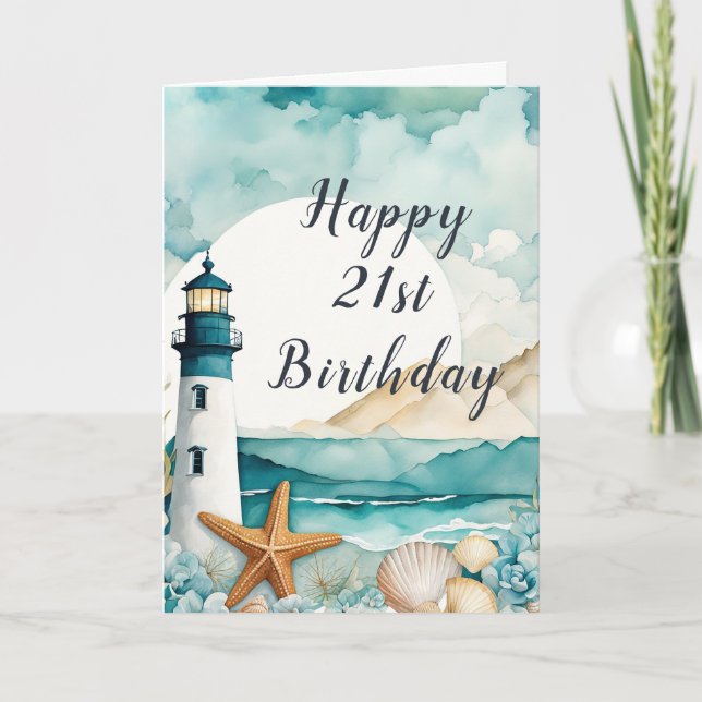 Carte Anniversaire du phare nautique (Devant)