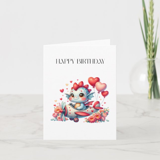 Carte Anniversaire du pilote de dragon (Devant)