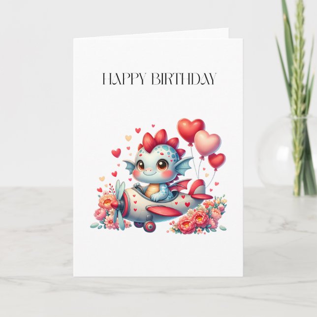Carte Anniversaire du pilote de dragon (Devant)