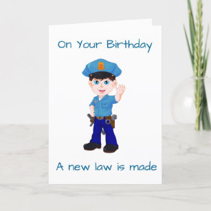 Cartes Policier D Anniversaire Zazzle Fr